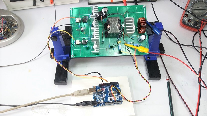 Simple and Small Phase-Shifted Full-Bridge Converter By Using Arduino UNO