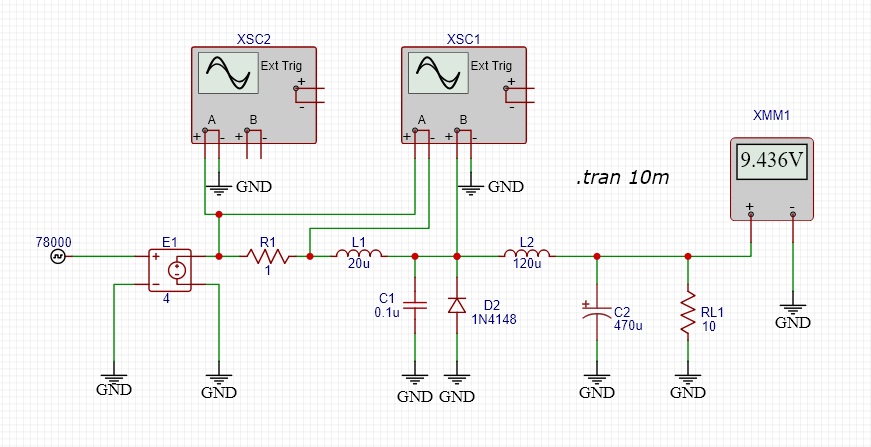 Mini ZCS Resonant L-Type DC-DC Buck Converter 20W