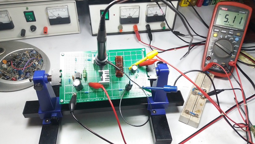 Prototype for MC34063A Control Buck Converter Topology