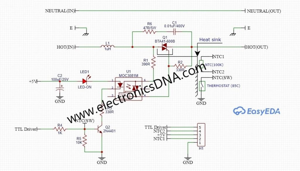 BTA41600B Power Triac Control 2000W for Microcontrolls