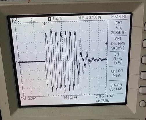 200LM450 Ultrasonic Transducer and SRM400 module Control by using Arduino UNO