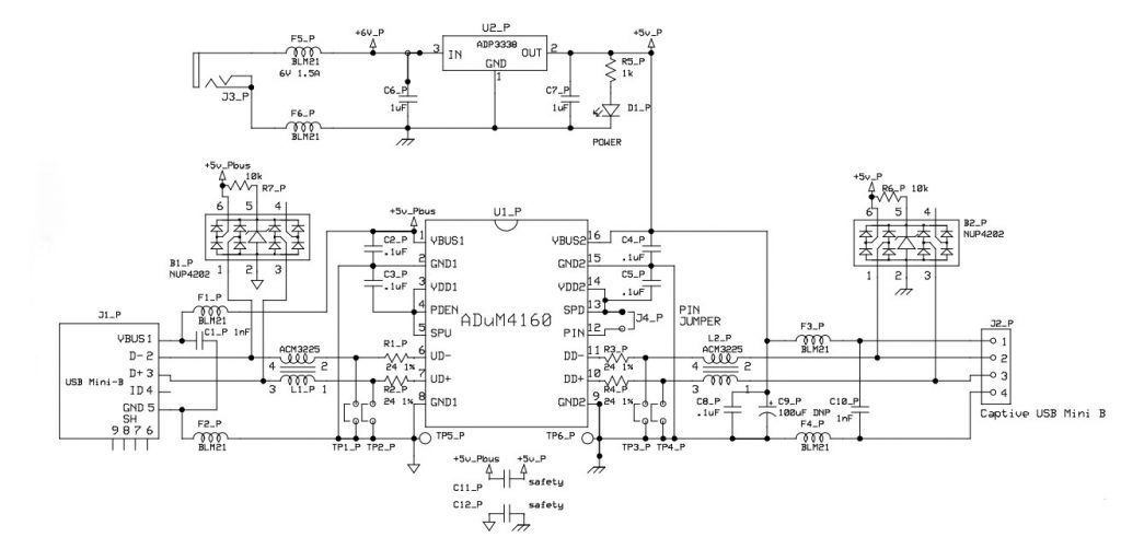 USB Port Digital Isolator By using ADuM4160