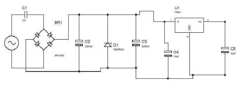 Transformerless DC Power Supply by Power Source 220Vac/50-60Hz