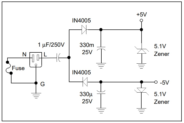 Transformerless DC Power Supply by Power Source 220Vac/50-60Hz