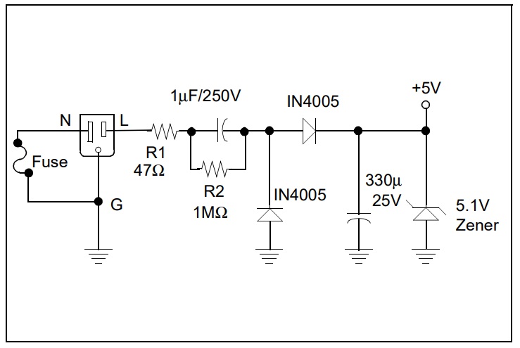 Transformerless DC Power Supply by Power Source 220Vac/50-60Hz