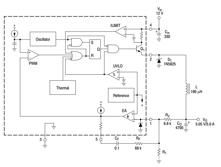 MC34167 Control Mini Switching Buck Converter