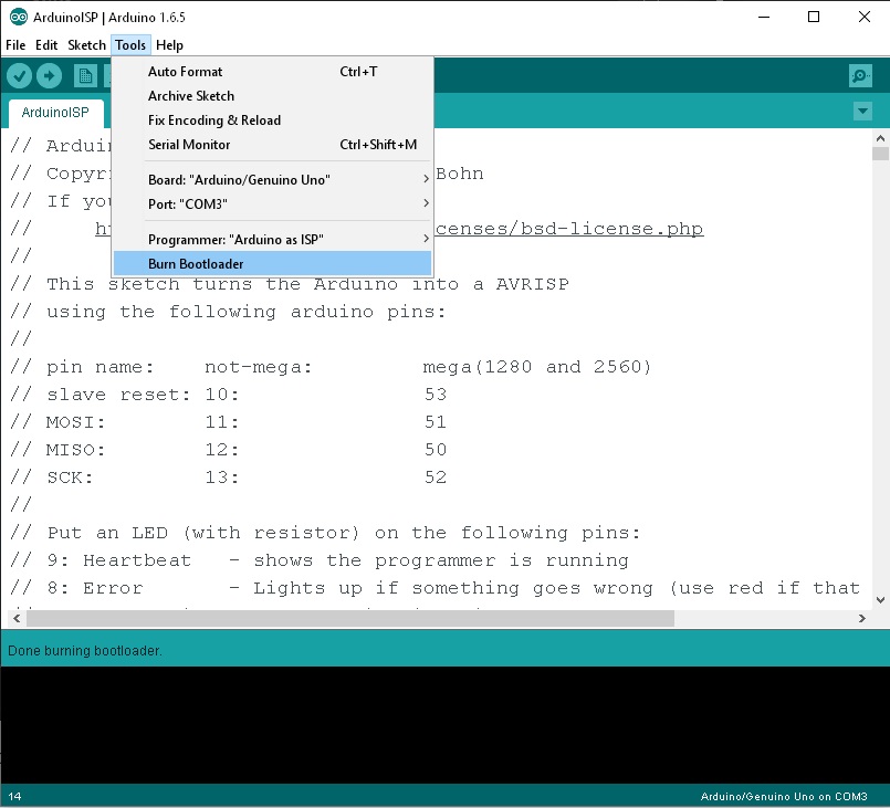 Step by Step Upload Bootloader Arduino UNO to Arduino UNO