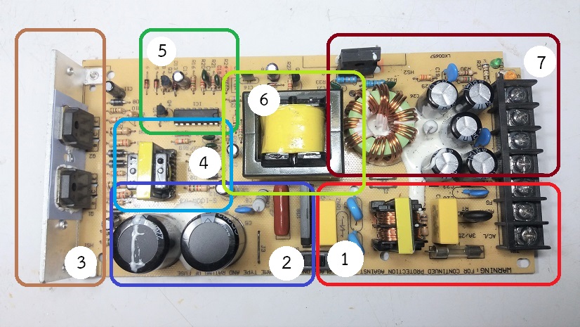 Half-bridge converter switching mode power supply 5V@20A