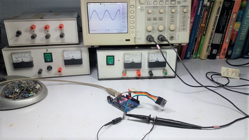 AD9833 Programmable Waveform Generator with Arduino UNO