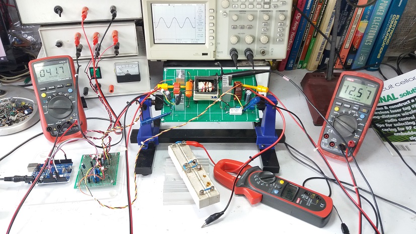 Simple DC to DC Current-Fed Push-Pull Converter with Arduino UNO