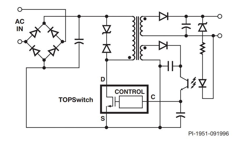 Flyback Converter Switching Mode Power Supply by Using TOP224YN