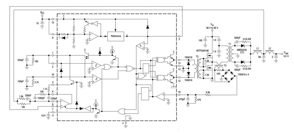 Prototype MC33067P Board Switching Mode Resonant Controllers