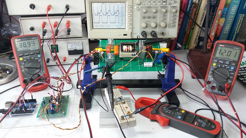 Simple DC to DC Current-Fed Push-Pull Converter with Arduino UNO