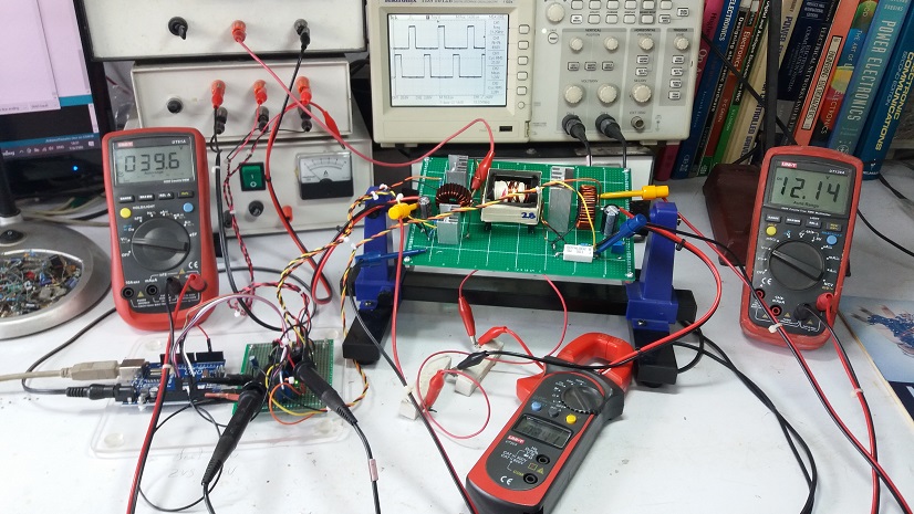 Simple DC to DC Push-Pull Converter with Arduino UNO