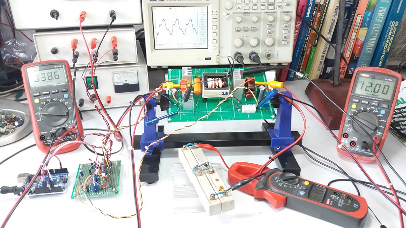 Simple DC to DC Current-Fed Push-Pull Converter with Arduino UNO