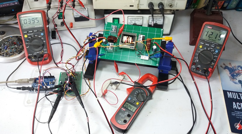 Simple DC to DC Push-Pull Converter with Arduino UNO