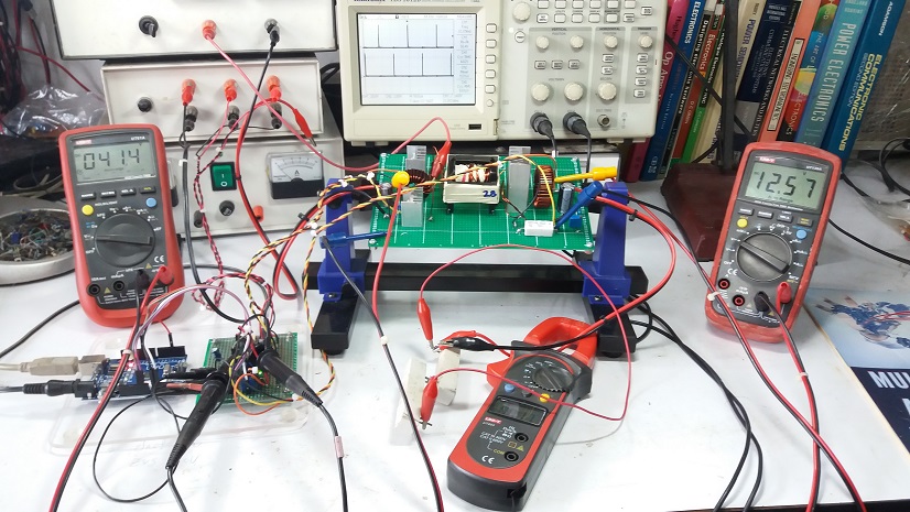 Simple DC to DC Push-Pull Converter with Arduino UNO