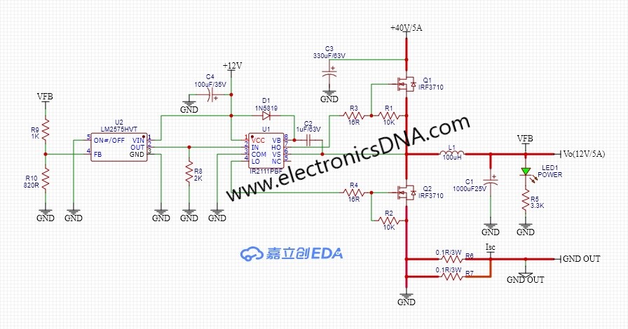 Mini DC to DC Synchronous Buck Converter by Using LM2575HVT