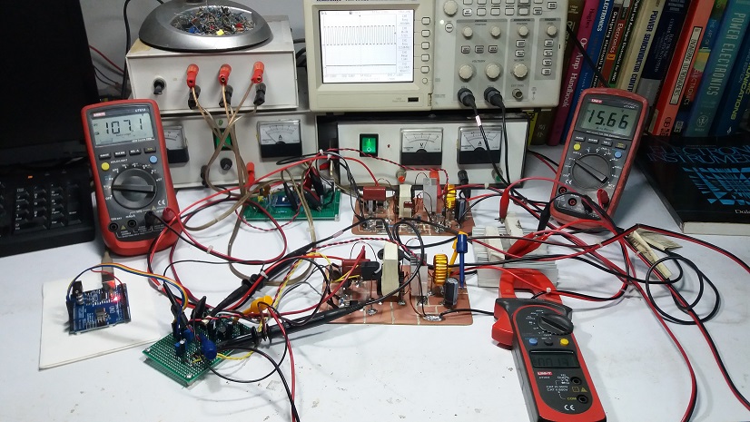 Simple Arduino Control Resonant Mode Half-Bridge Converter Topology Switching Power Supply