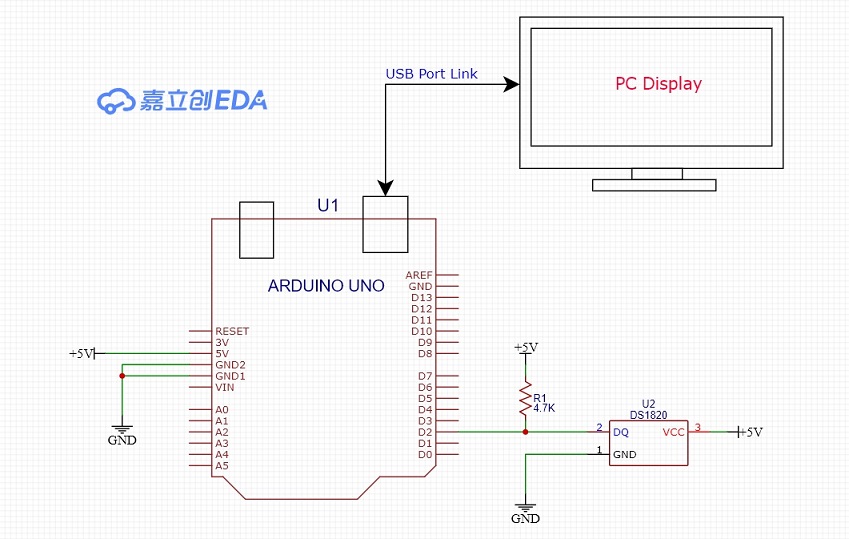 DS18B20 Temperature Sensor with Arduino UNO