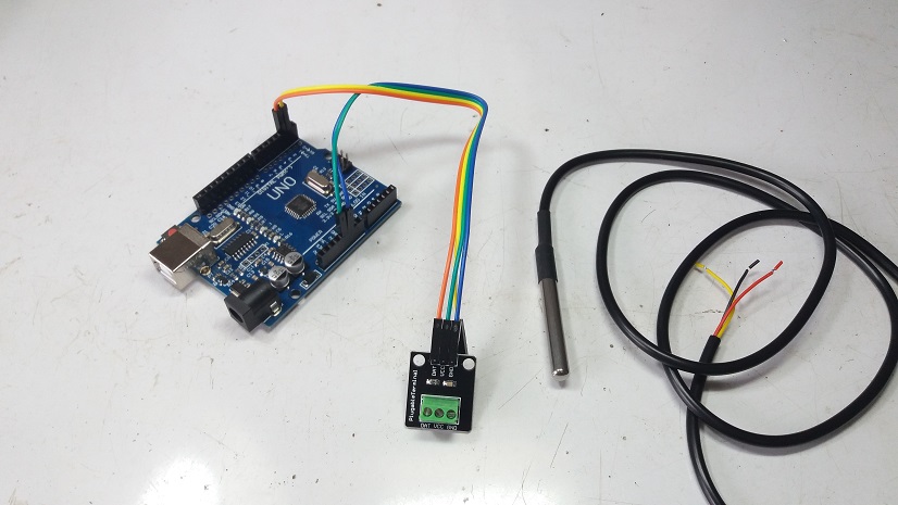 DS18B20 Temperature Sensor with Arduino UNO