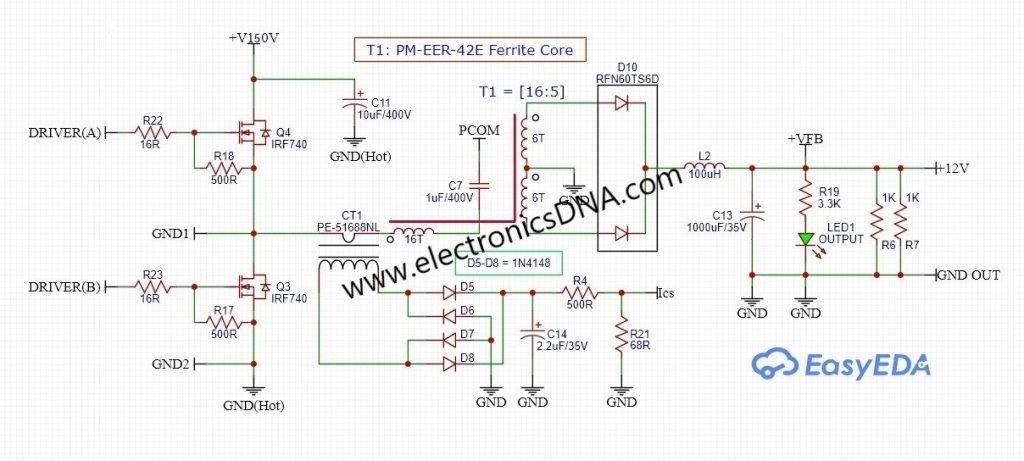 Basic Gate Drive Transformer for Half-bridge Converter based on SG3525A