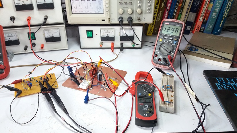 Op-amp LM393 Control DC-DC Synchronous Buck Converter