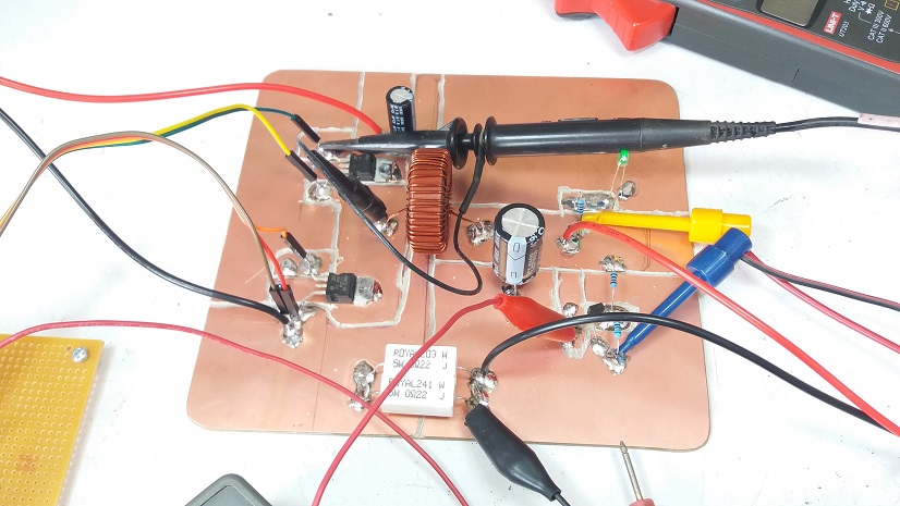 Op-amp LM393 Control DC-DC Synchronous Buck Converter