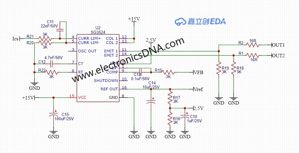 SG3524 Control Half-Bridge Converter Switching Mode Power Supply