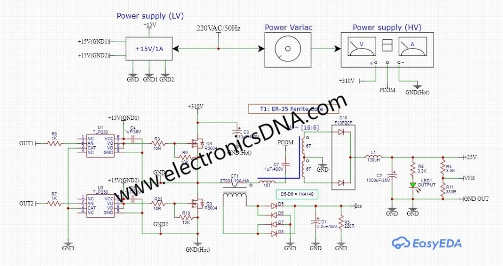 SG3524 Control Half-Bridge Converter Switching Mode Power Supply