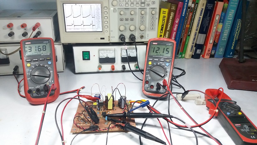 Prototype Self-Oscillating Flyback Converter SMPS