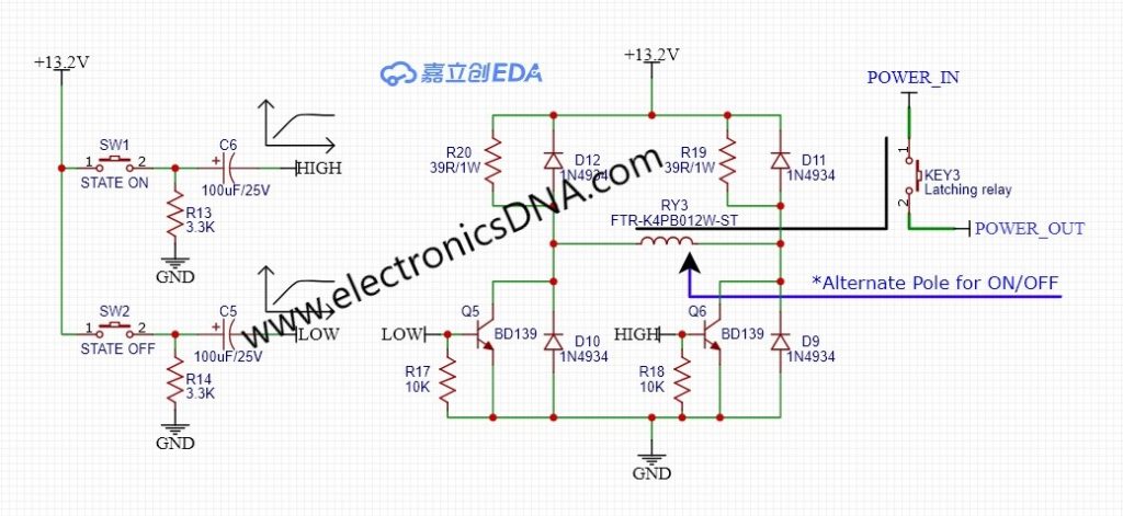 Preliminary Experiment Drive Latching Relay