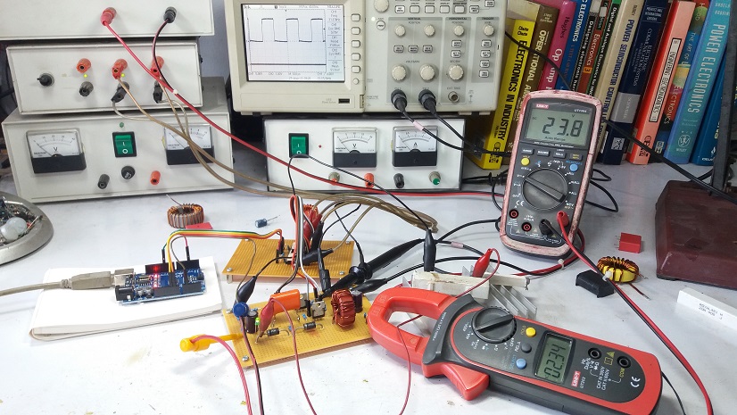Experimental DC-DC Boost Converter using Flying Capacitor Topology