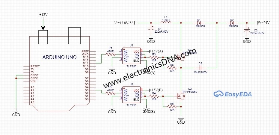 Experimental DC-DC Boost Converter using Flying Capacitor Topology