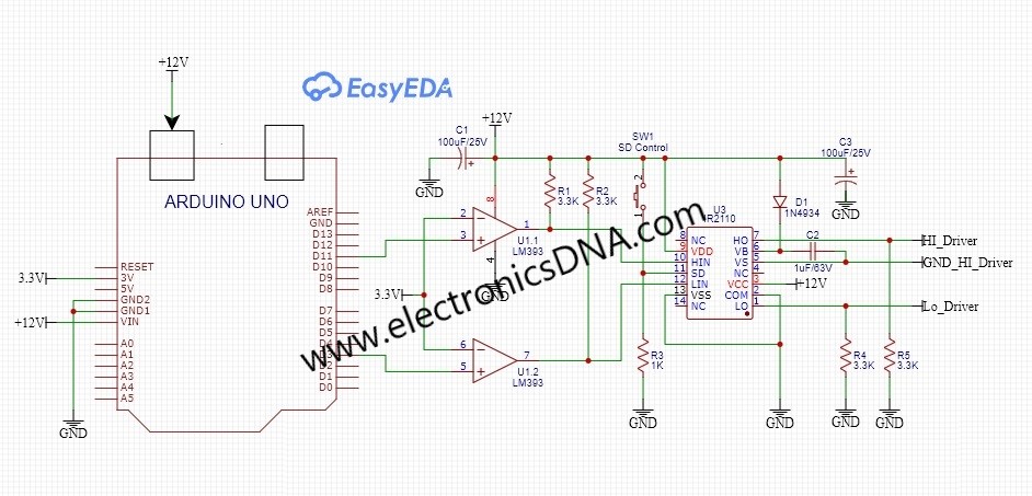 Basic use of IR2110 for High voltage MOSFET driver