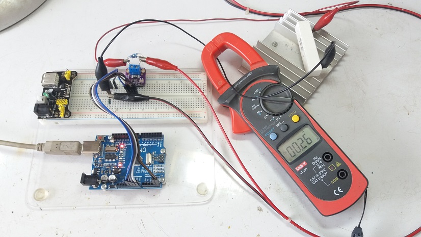 Arduino Control INA219 I2C interface DC Current and Voltage Sensor Module