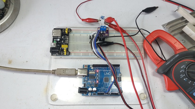 Arduino Control INA219 I2C interface DC Current and Voltage Sensor Module