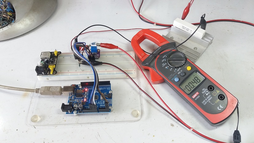 Arduino Control INA219 I2C interface DC Current and Voltage Sensor Module