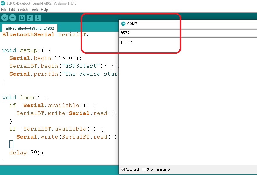 NodeMCU ESP32 Bluetooth Communication with Arduino