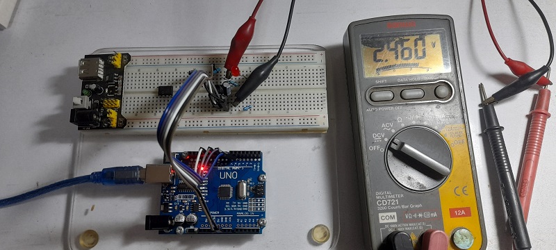 MCP41010 Digital Potentiometer with Arduino UNO