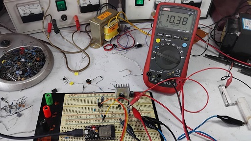 Prototype ESP32 DAC Control DC Power Supply 0-20V/1A