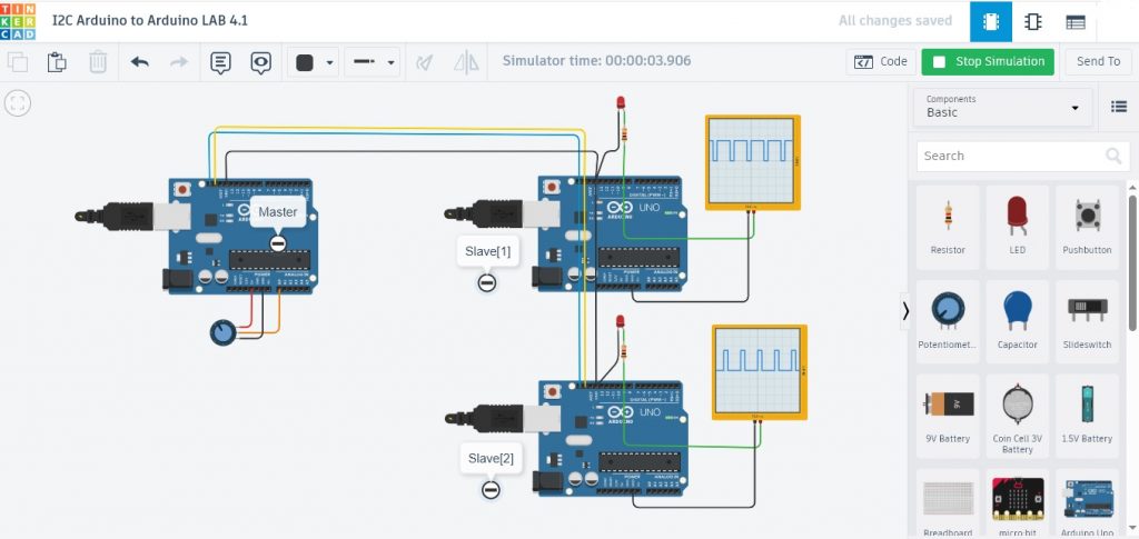 Simple I2C Communication with Arduino to Arduino Board