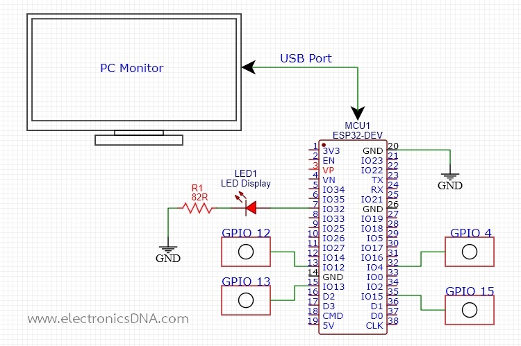 ESP32 Capacitive Touch Sensor with LED Dimmer