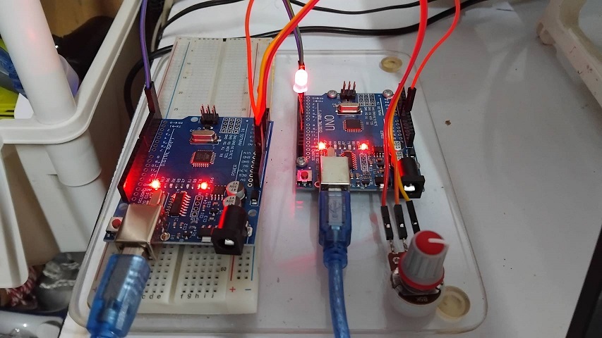 UART Master-Slave Serial Communication between two Arduino board