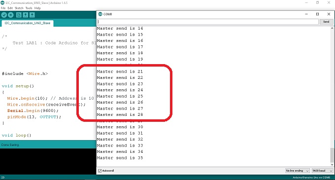 Simple I2C Communication with Arduino to Arduino Board