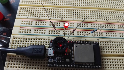 ESP32 Capacitive Touch Sensor with LED Dimmer