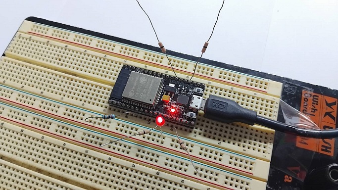 ESP32 Capacitive Touch Sensor with LED Dimmer