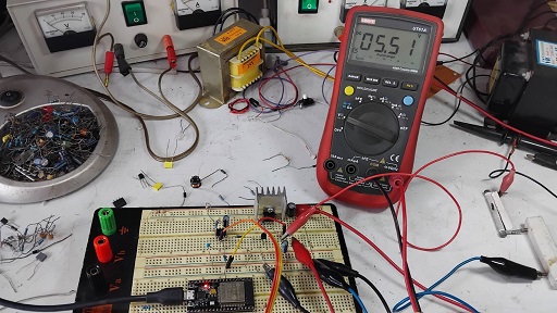 Prototype ESP32 DAC Control DC Power Supply 0-20V/1A