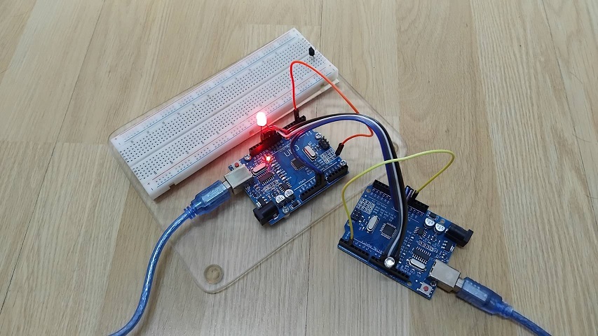 Arduino to Arduino by using SPI Communication