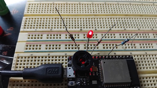 ESP32 Capacitive Touch Sensor with LED Dimmer